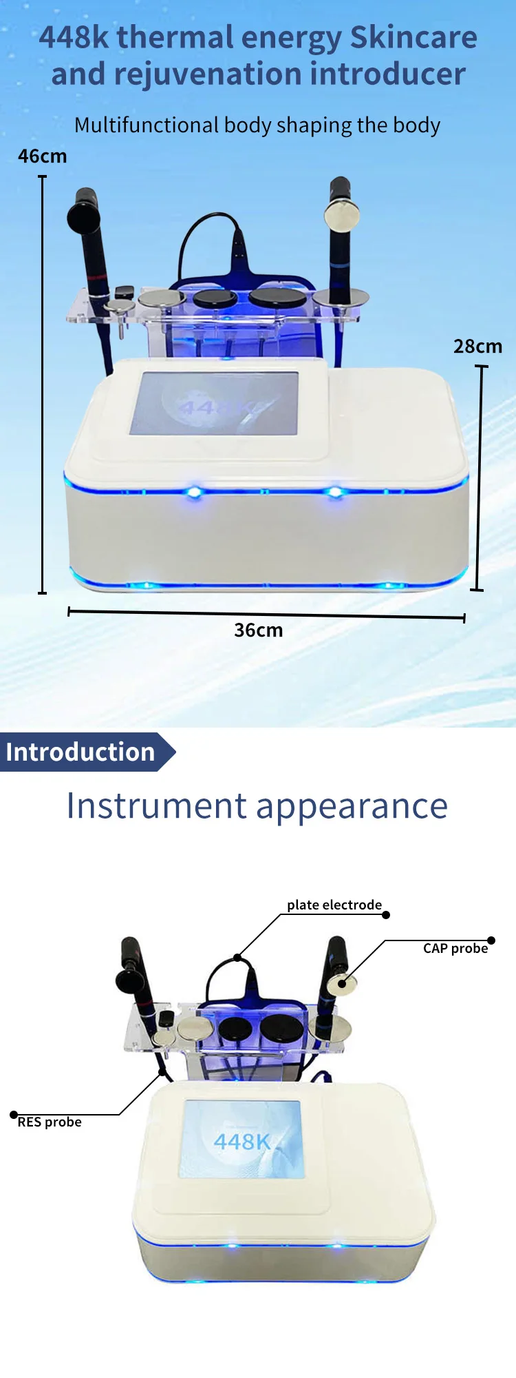 2 IN 1 Factory Price Radio Frequency Machine Portable Indiba For Fiziotherapy Rf Body Slimming Machine