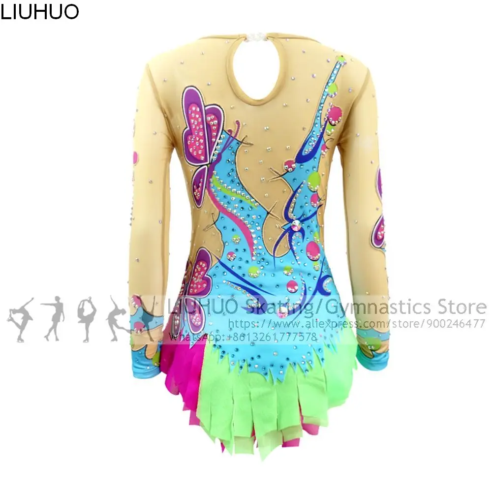 Liuhuo Girls Rhythmic Gymnastics Leotards Plus Size Exotic Dancewear