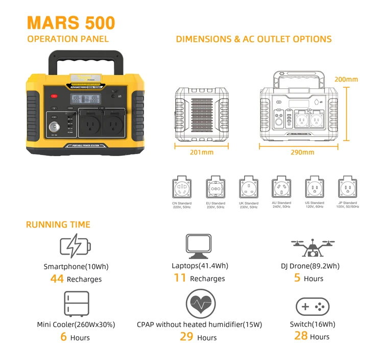 Enerlution 、 Hybess - الجهد العالي 330W محطة الطاقة الشمسية المحمولة المحمولة 11