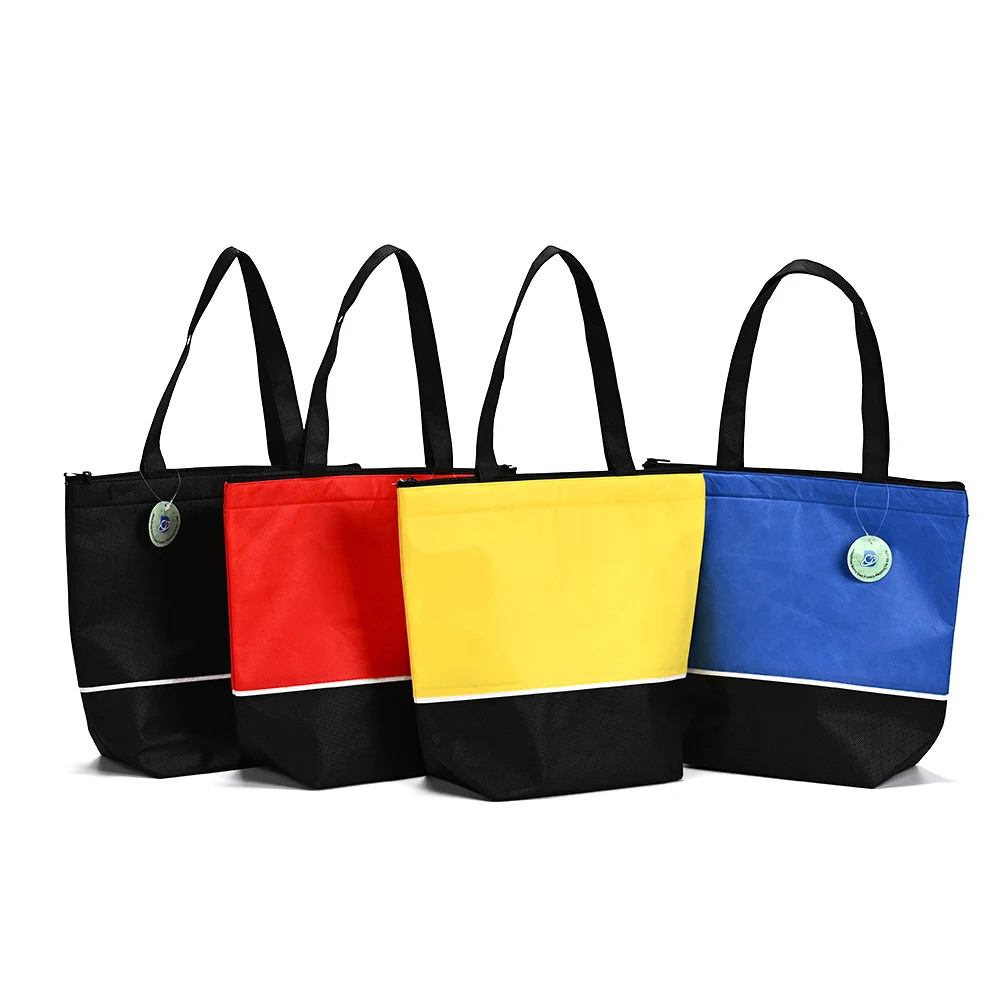 Custom Eco-Friendly Reusable RPET Material Foldable Tote Shopping Bag Fashionable Grocery Shopping Gift with Custom Logo