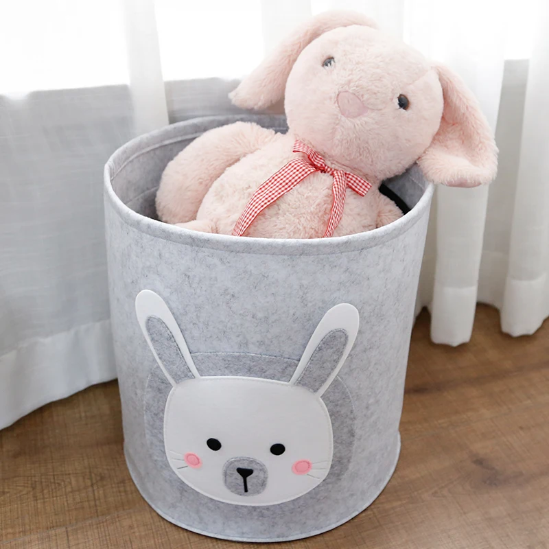 Colorful Felt Laundry Hampers Baby Toy Storage Basket