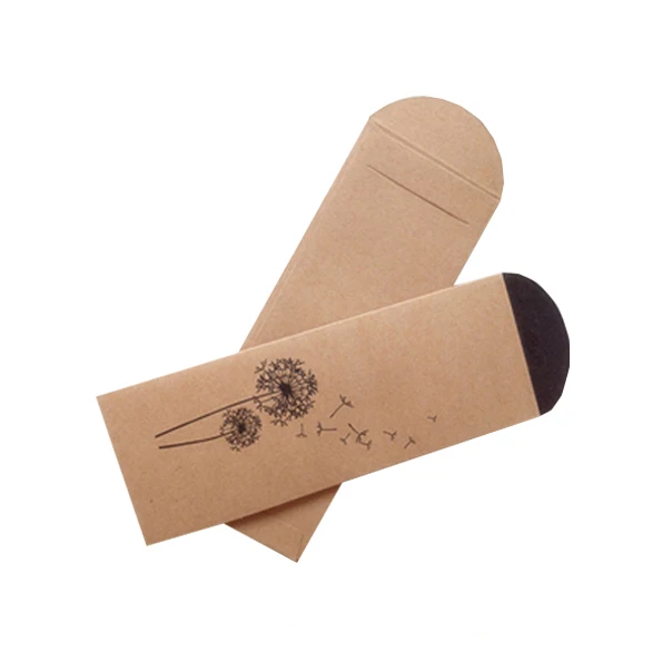 Long Slim Chopstick Fork Spoon Packaging Custom Kraft Envelope Box
