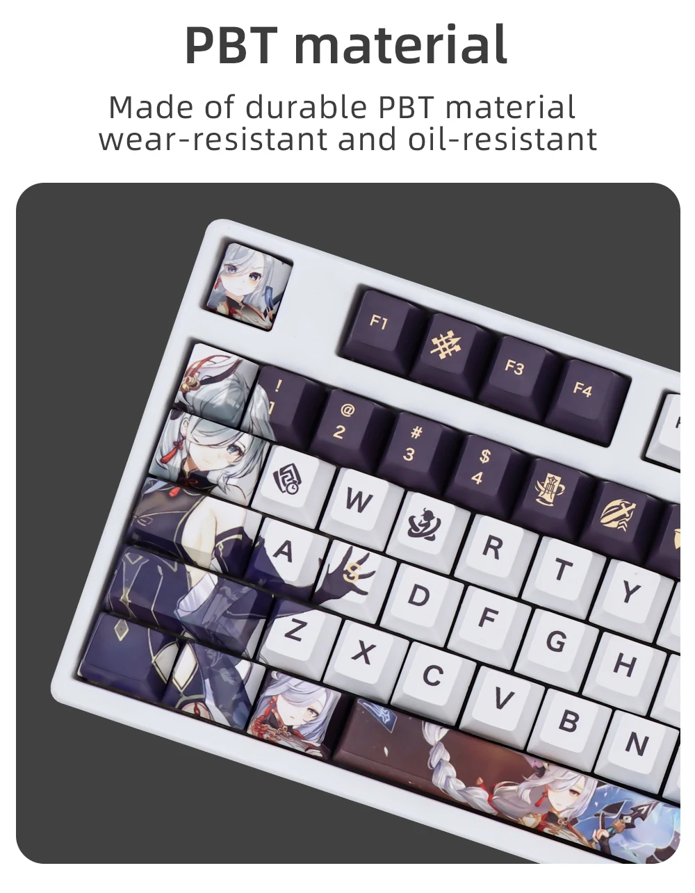 Genshin Impact Shehe Keycaps Full Set For Mechanical Keyboard With Free ...