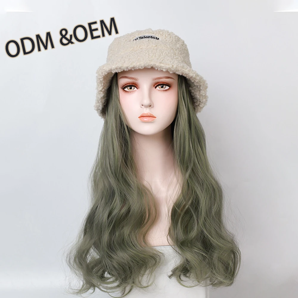 Wholesale High Quality Custom Hat Wig Cap Hair Synthetic Bob Short
