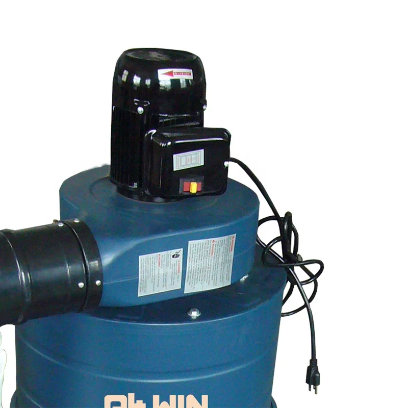 Two Stages Electric Dust Collection Power Tool Workshop Dust Collector With Metal Drum