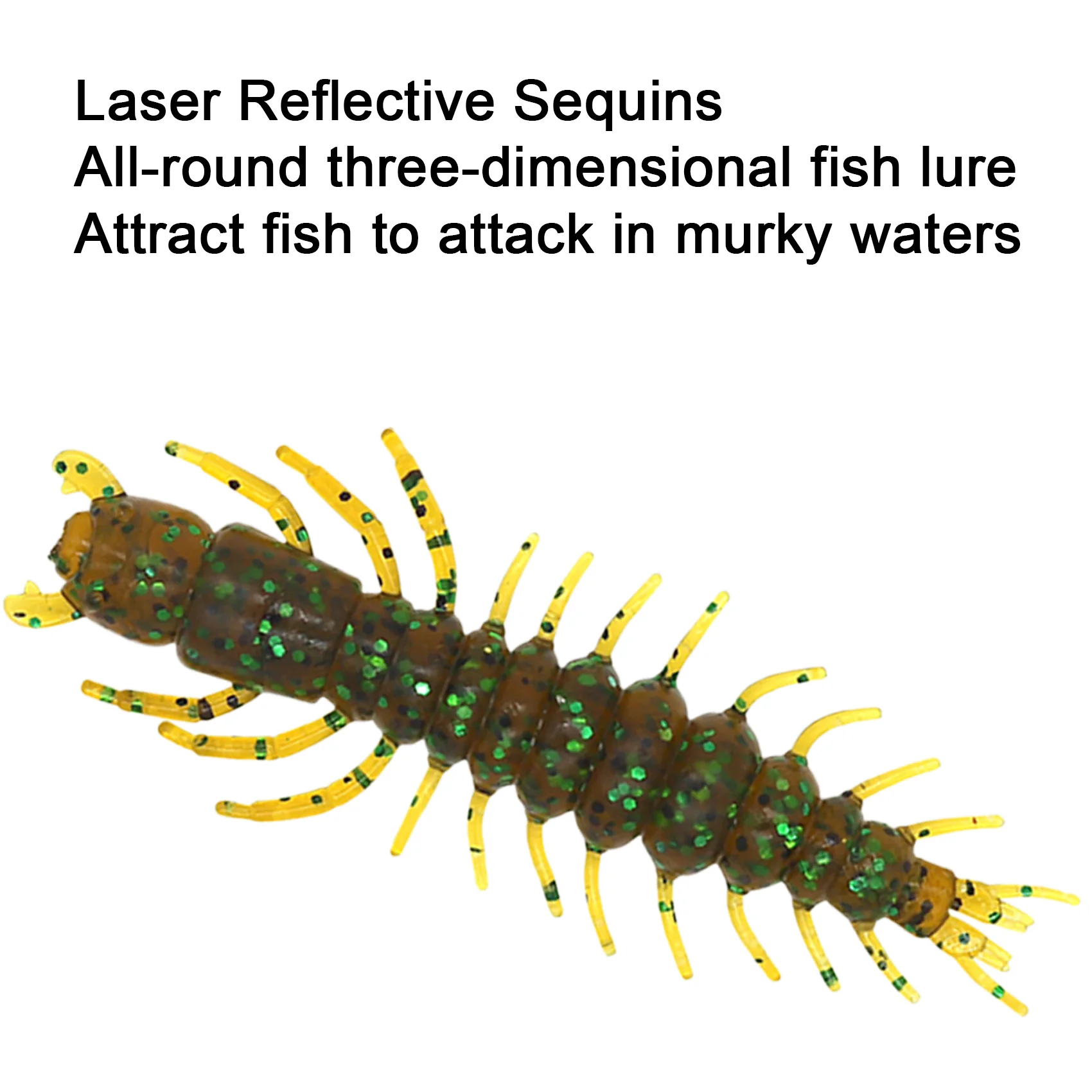 black caterpiller fishing lure Great Lakes Finesse 2.4" Juicy Hellgrammite Frosted Shad on realism thanks to the amazing flexibility and floating characteristics of LIVEflex floating soft plastic Reef coast 3inch sea caterpillar