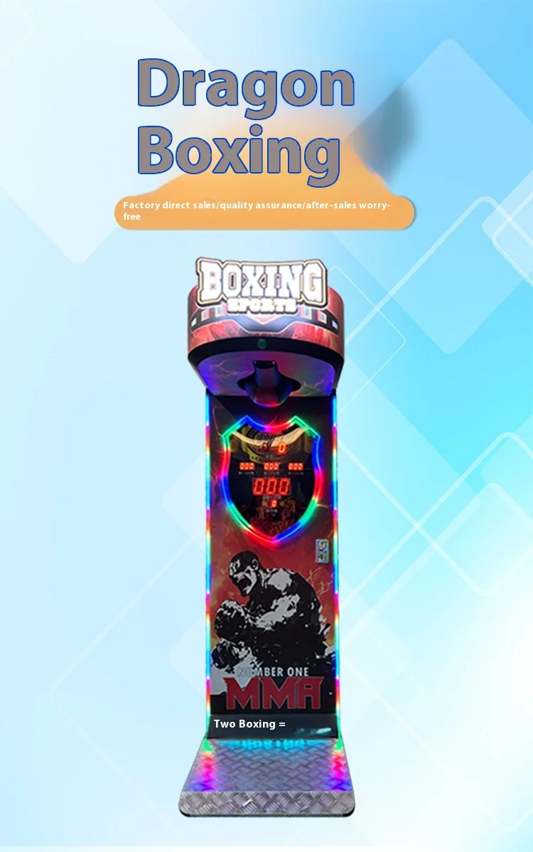New Video Game Machine with Boxing Strength Test Equipment Vent Stress Burst Technology 1-Year Warranty 2-6 Years+ Coin System