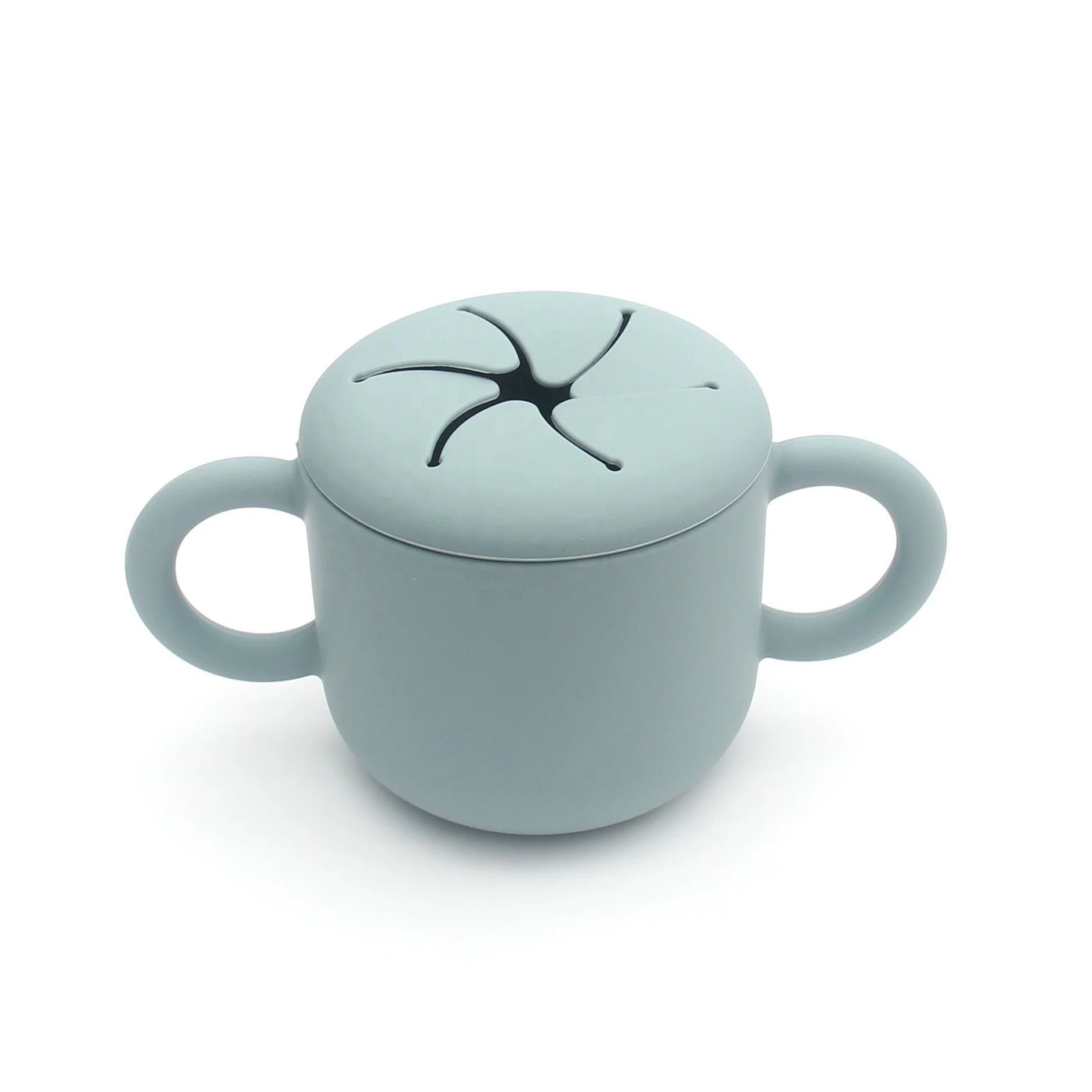 Детские Силиконовые тренировочные детские чашки для детского напитка с крышками ODM OEM закуска силиконовая чашка