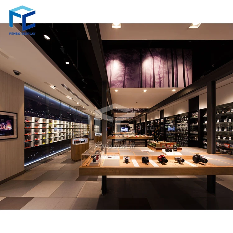 Modern Camera Counter Shop Interior Design Customized Electronic Display Mobile Phone Shop Furniture
