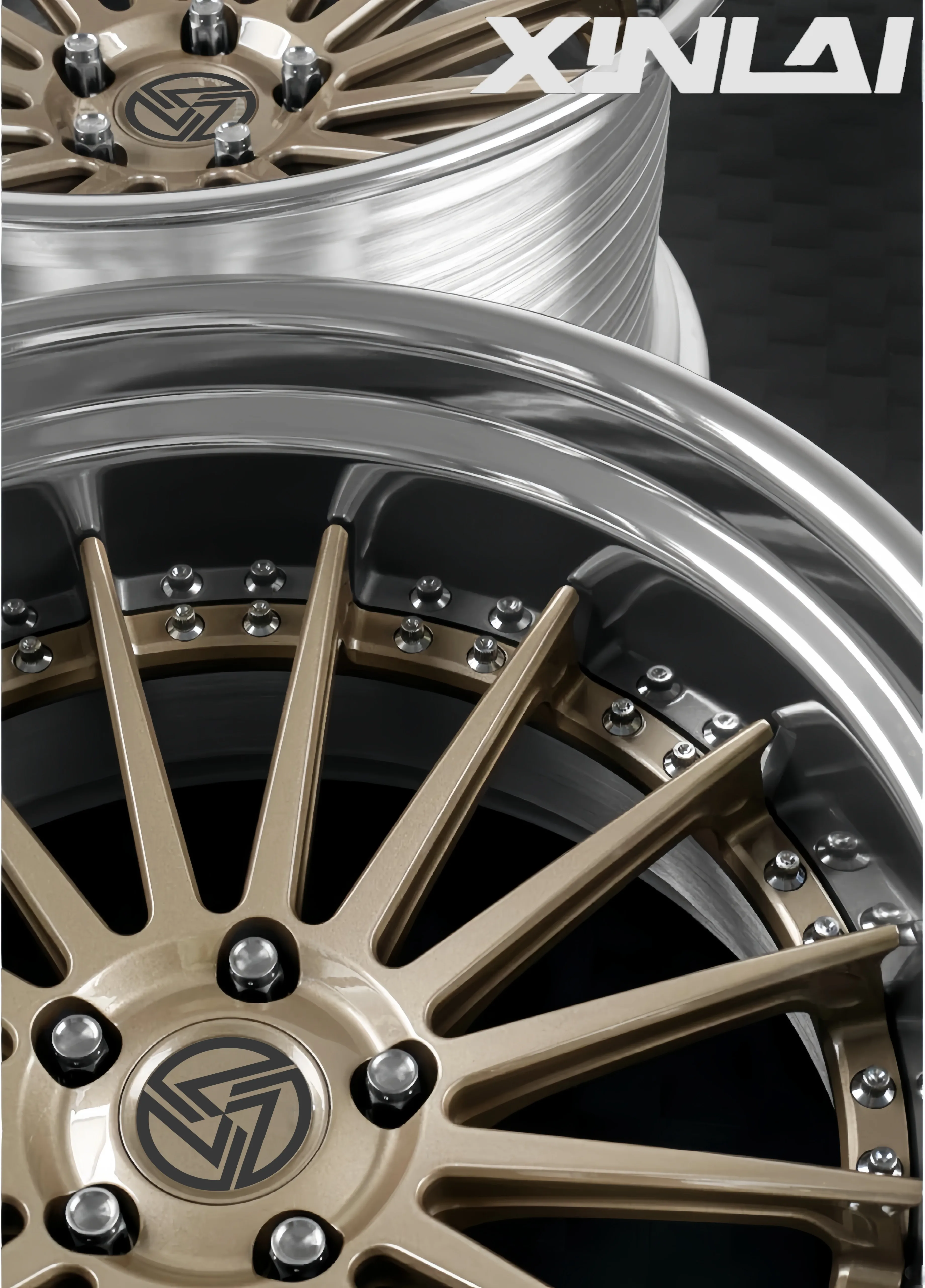 XINLAI Forged 2 Piece Concave Custom Wheel 5x114.3 5x120 5x112 17 18 19 20 21 Inch Rims Passenger Car Wheel for Car - Image 3