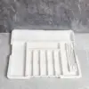 Telescopic plate with knife holder white