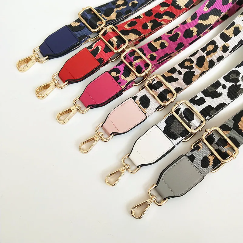 Нейлоновая сумка через плечо с леопардовым принтом ширина 3 8 дюймов ремешок для мобильного телефона металлическим