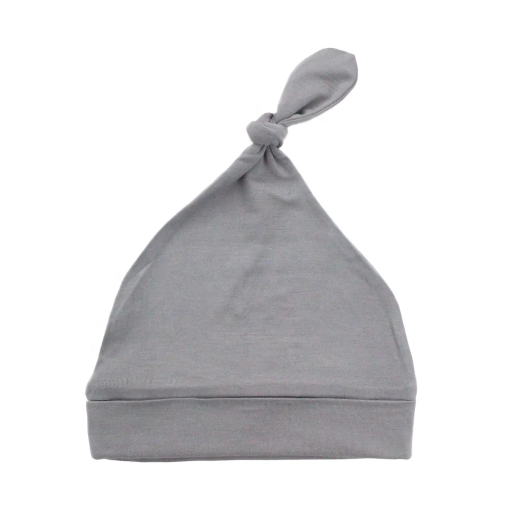 Оптовая продажа на заказ, простые цветные бамбуковые тканевые шляпы для новорожденных мальчиков