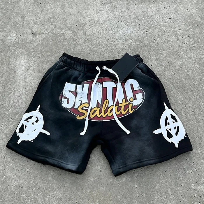 Men's Denim Shorts High Quality Vintage Casual Regular Fit 100% Cotton High Street Vintage Wash American Streetwear Y2k gallery 4