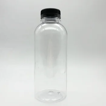 Hot Sale 330ML Portable Clear PET Plastic Custom Logo Juice Bottles For Beverage