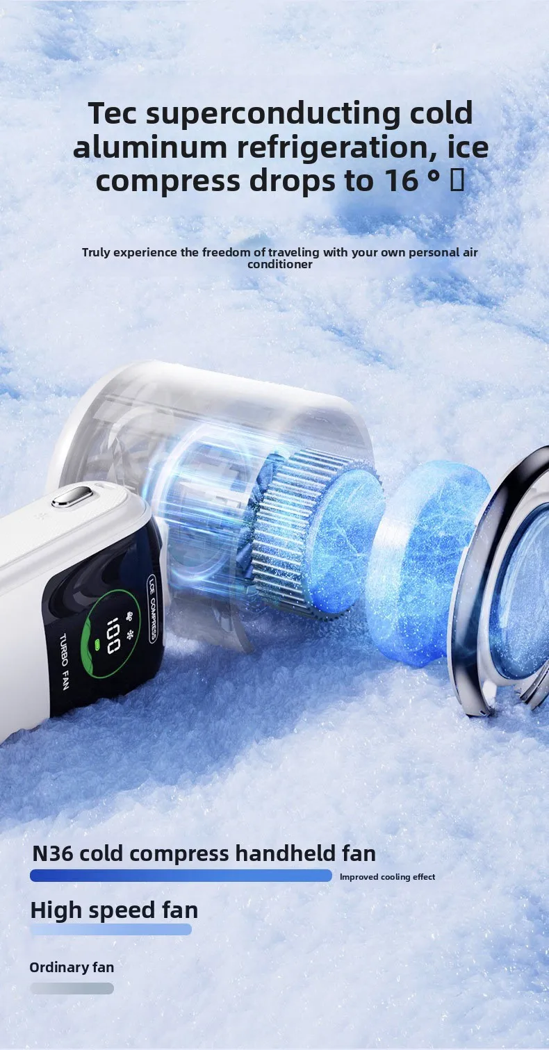 Size Turbine Handheld Fan, USB, Brushless - detail 22