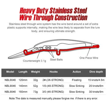 CHEERY High Quality Hot Sell 140MM Deep Driving Sea Water Trolling Lures Big Minnow – Minnow – view 5