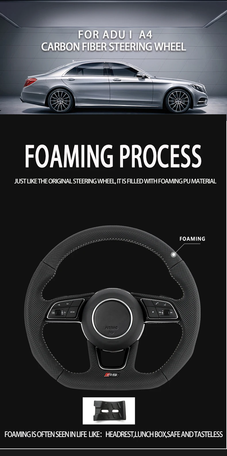AUD I old model to new model steering wheel B9 car steering wheel A3 A4 A5 a6L a7 a8 rs3 rs4 rs5 rs6 rs7 q3 q5 q7