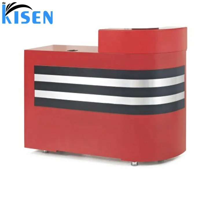 Red Table Reception Plastique Counter Table Reception Table Front Desk
