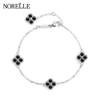 Hot Sale Lucky Clover 925 Selling Bracelet Charms Handmade Personalized Bracelet Sterling Silver Moissanite Bracelet for Women