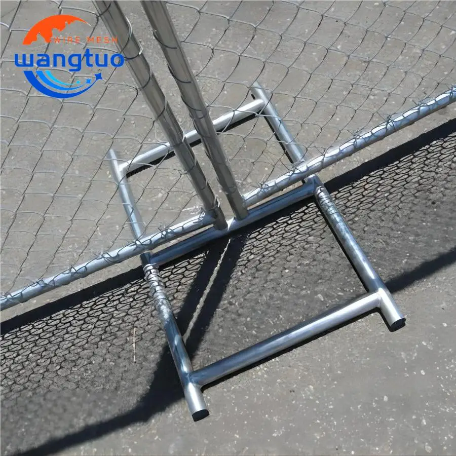 American Galvanized Used Temporary 6*12 Chain Link Fence Panels Portable  Temp Construction Chain Link Fencing Price for Sale