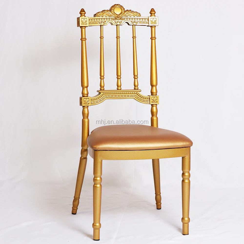 Wholesale Gold Aluminum Metal Luxury Stackable Cheap Napoleon Tiffany Chiavari Chair Event Wedding Hotel Chairs Buy Wedding Napoleon Chair