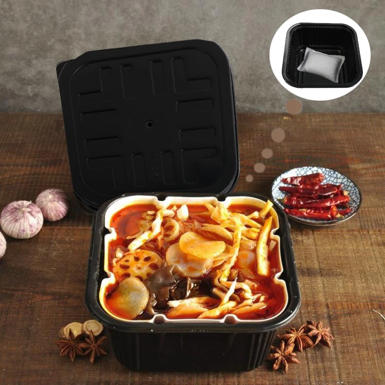 Factory Direct Portable Self-Heating Round Bowl for Lunch Box Self Heating Food Container with Quality Packaging