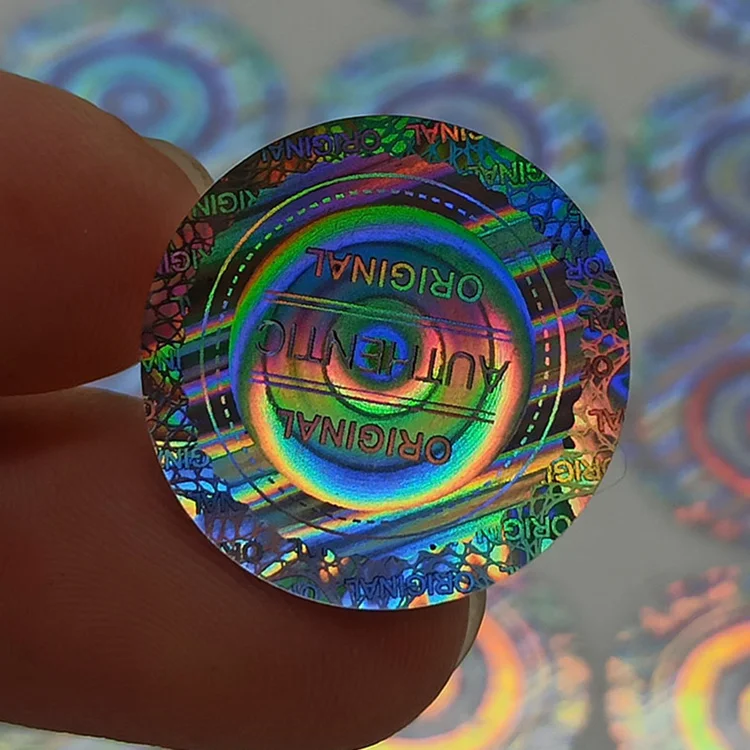 Free Design Authenticity Hologram Sticker Custom Design 3d Hologram Round Sticker