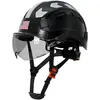 Casco Negro con Visera Ahumada