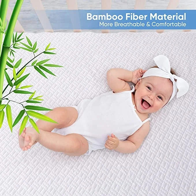 Wholesale Bamboo Jacquard 40 Babies Knitted Bed Mat Waterproof <a class='inkey' style='color:blue' href='https://www.wxkxt.com/mattress-protector' target='_blank'>Mattress protector</a> Cover supplier