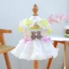 Little bear dance gauze skirt-bright yellow