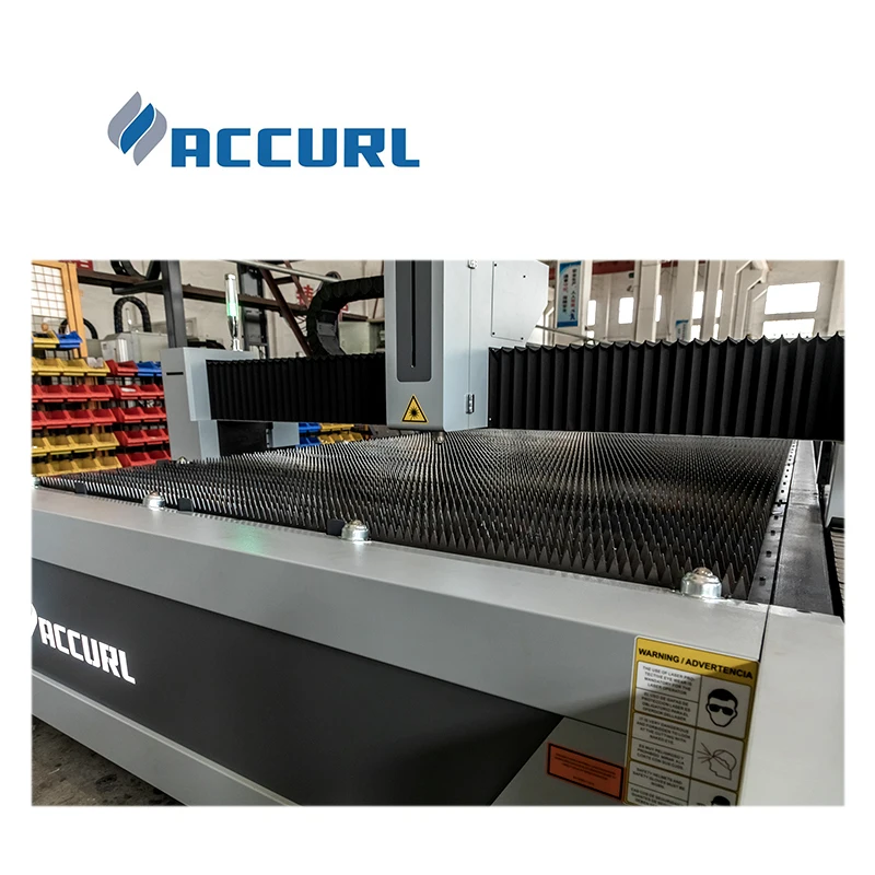 ACCURL Laser Cutting Machine With Full Cover and Exhange Table 2kw IPG Source