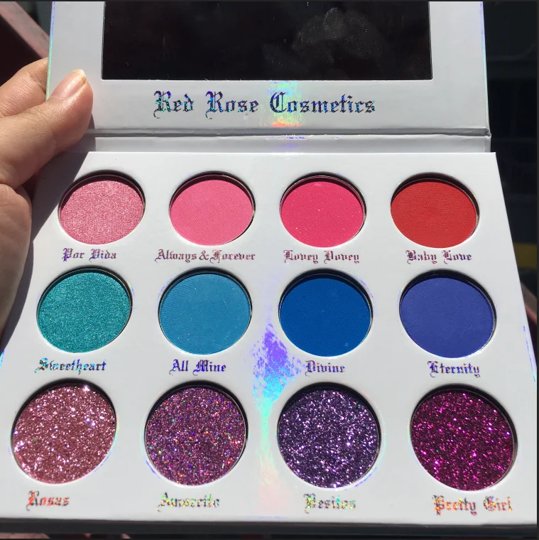 Diy роскошные высокие пигментные палитры для макияжа Палитра теней для век с индивидуальным логотипом палитра теней для век без жестокости