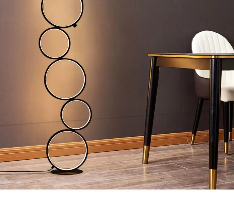 Wholesale Creative LED Five Circles Rings Simple Floor Lamp