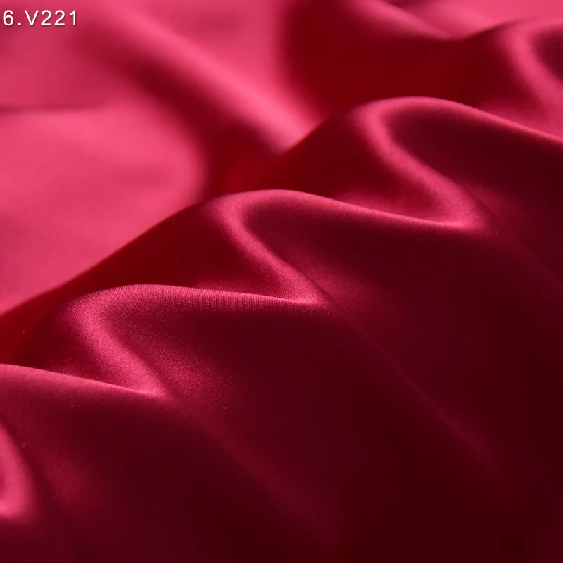 Fast Shipping Red Pink Malaga Moroccan Raw 100% Pure Mulberry Stain Silk Satin Fabric Cheongsam Dress Material Brazil