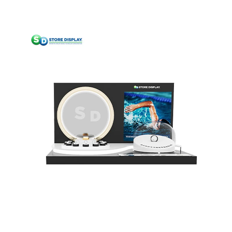 Acrylic Infinity Mirror Table showcase Stores Shoppe Counter Table