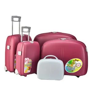 PP Luggage Travel Suitcase Sets 5 Pieces Portable Lock Luggage Set Fashion Design Large Suitcase
