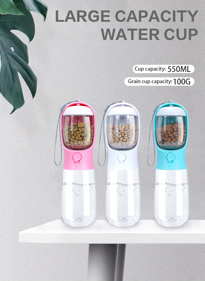 Plastic Pet Water Bottle Leak Proof Portable Sports Dog Travel Outdoor