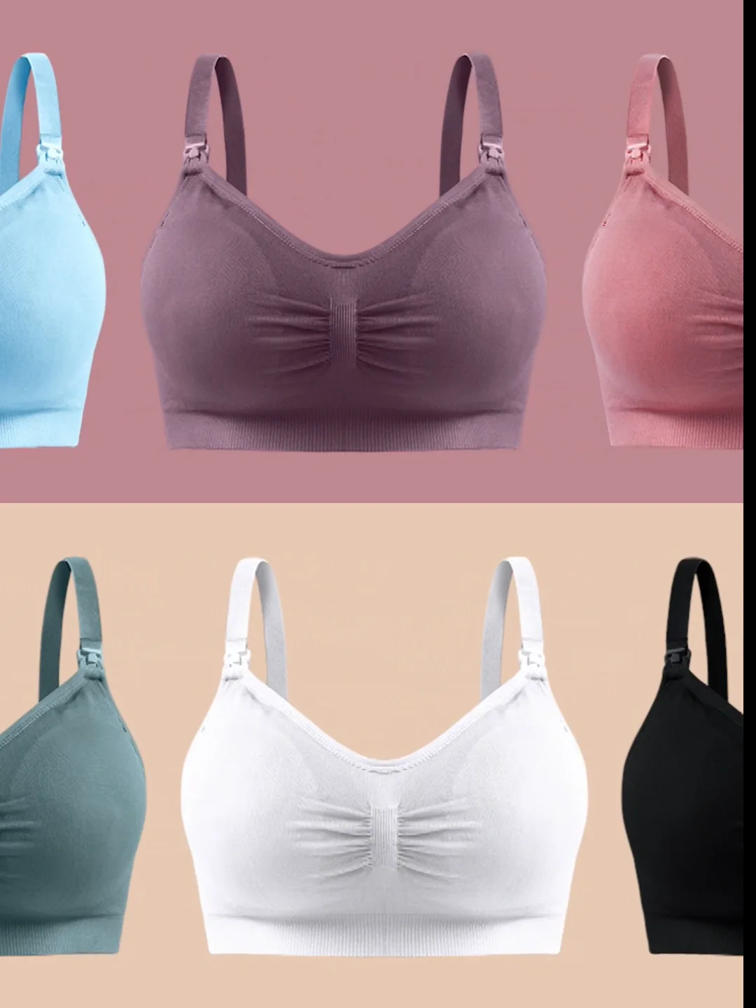 Open Button Wireless Seamless Underwear Nursing Sports Bra Motherhood Maternity Bra Breathable 