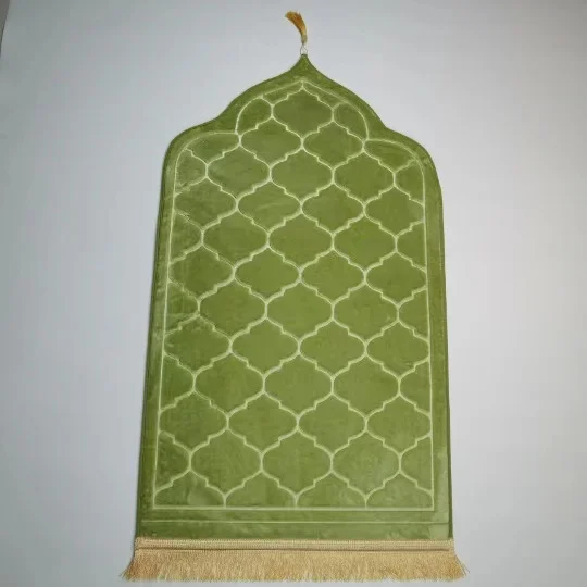 Tapis de prière musulman islamique en mousse épaisse, tapis de prière islamique en polyester, tapis rectangulaires modernes_voghion.com
