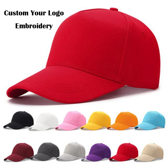 High quality embroidery hat  Professional custom 6 panel structured blank fashion hip-hop custom sports black baseball cap