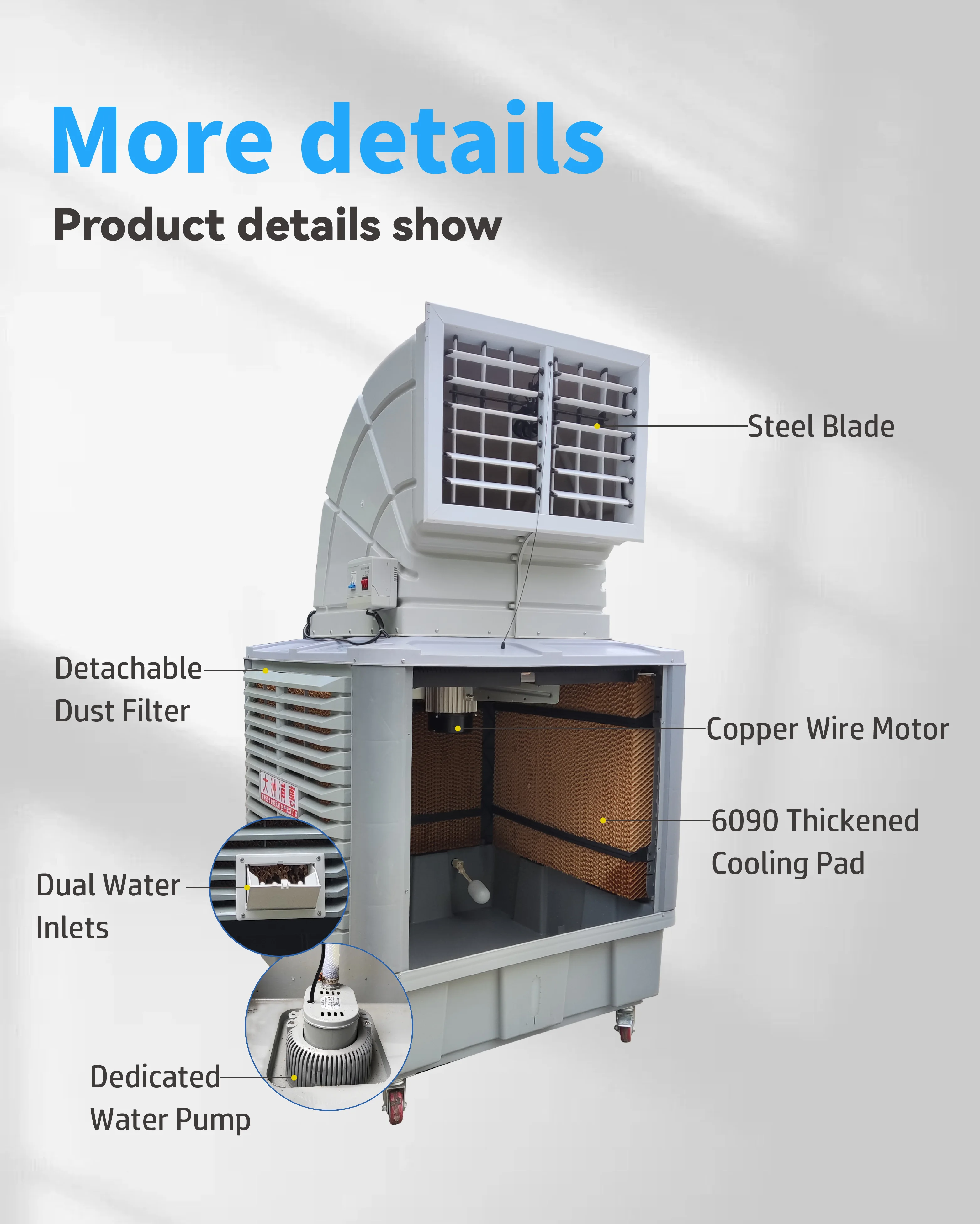 Evaporative Air Cooler, Portable Air Cooler, DZ - detail 28