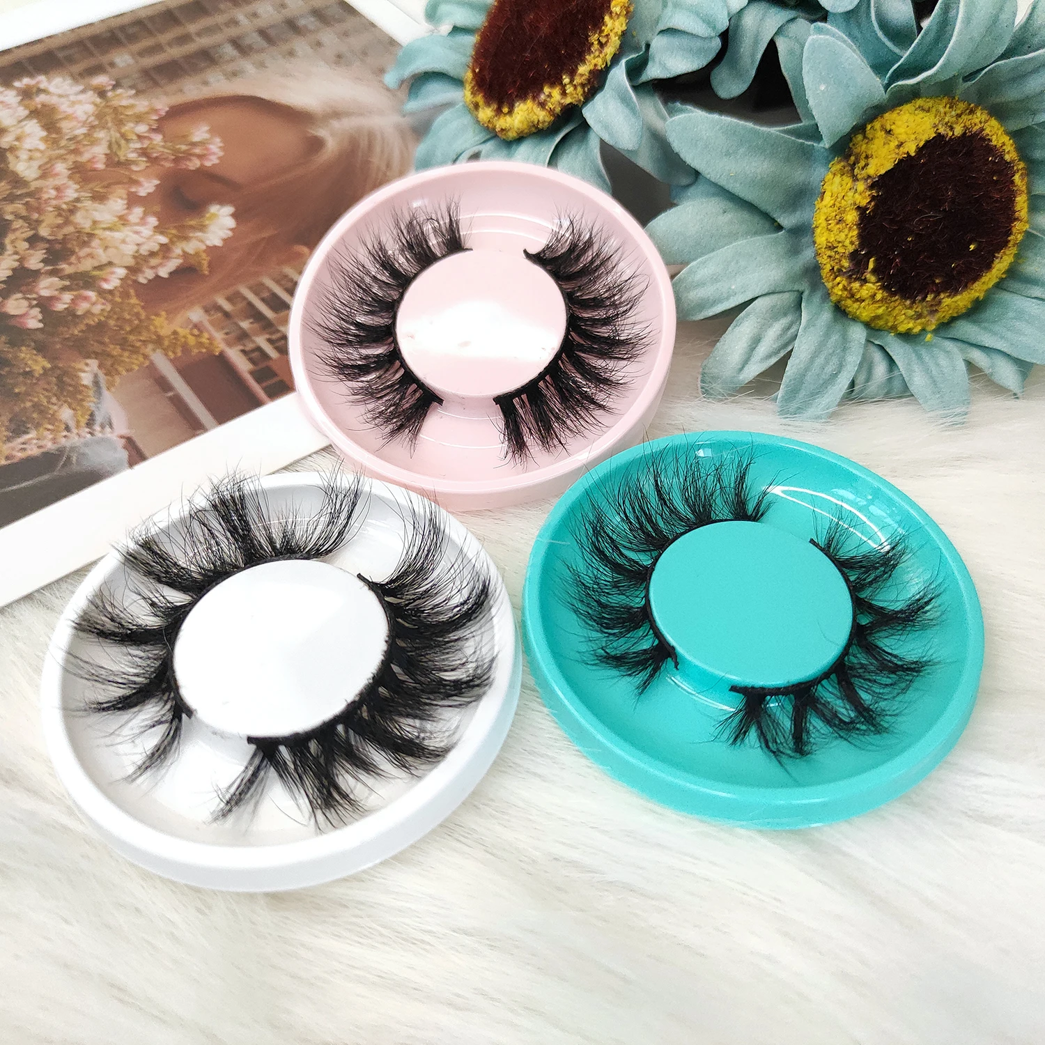 Lastrose Colored 3d Mink Eyelash Fluffy Lashes3d Wholesale Vendor Color