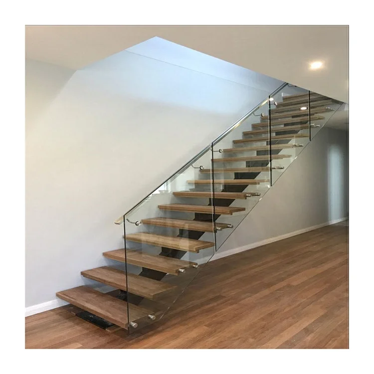 Department Wood Gusset Plate Stair Central Keel Center Beam Wood Tread Straight Stair Buy