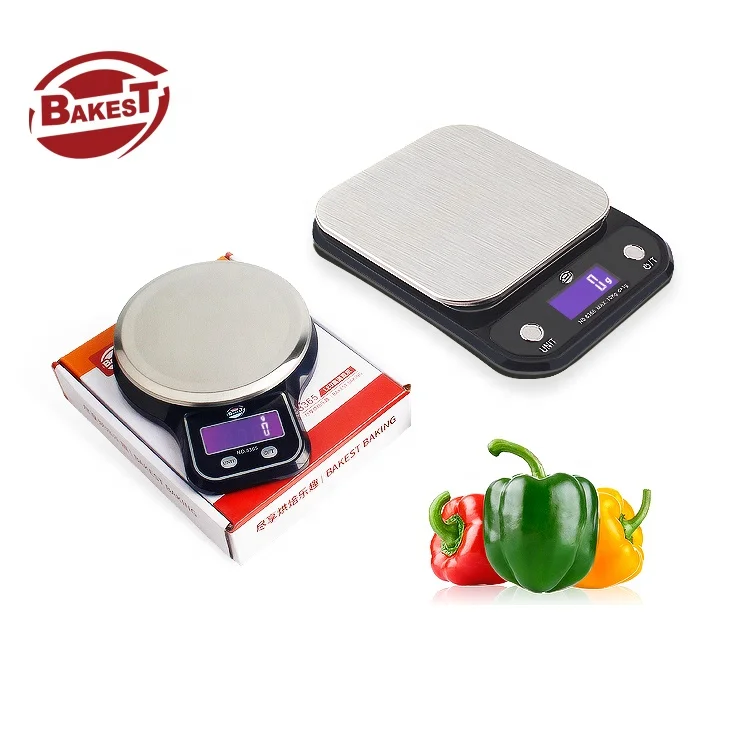 Bakest Food Scale Electronic Digital Kitchen Scale 5/10Kg Stainless Steel Kitchen Scale