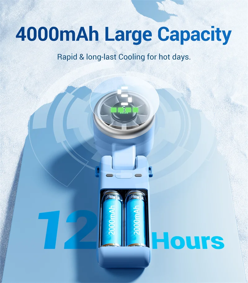 Diveblues Mini Rechargeable Fan Handheld Tiny Mini Fans for Outdoor