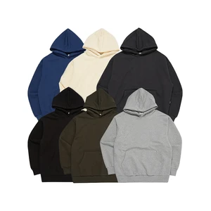 Custom Premium Fashion Hip Hop Design Solid Color Heavy Weight Cotton Plain Unisex Oversized Essential Hoodie