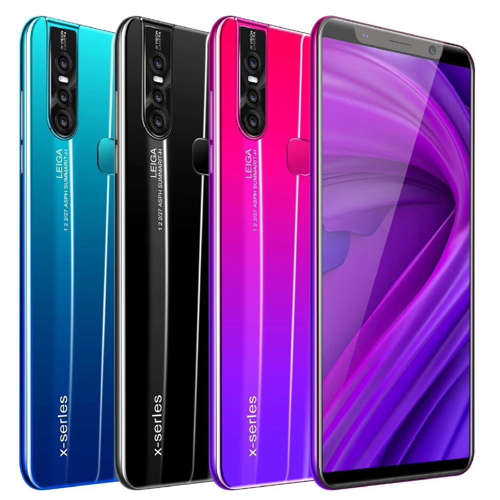 
X27 плюс 5,0 дюймов 4 Гб + 64 ГБ Android смартфон 10-ядерный 5 г пусть телефонный 3 камеры Face ID разблокировки мобильного телефона 