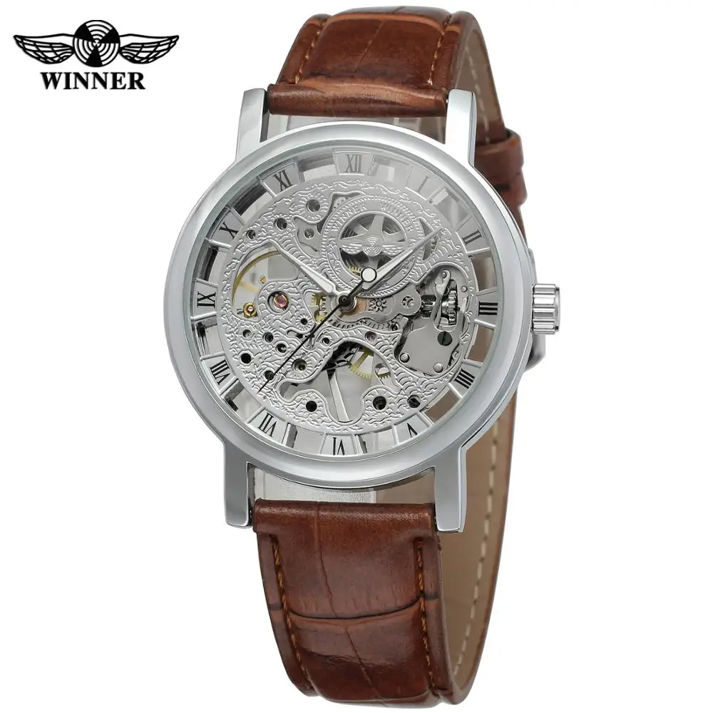 
Сделано в Китае T-победитель оригинальные брендового производителя, роскошные часы полые простые наручные часы с 40 мм Механические Мужские часы-Скелетон 