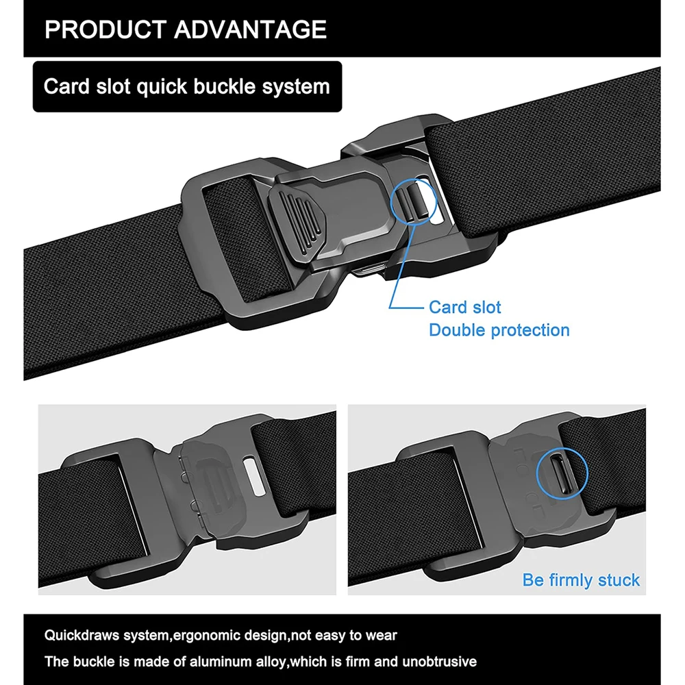 Durable Tactical Belt Rigger Nylon Web Work Belt with Quick Release Heavy Duty Buckle Tactical Belt